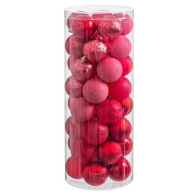 Boules de Noël Rouge Plastique 6 x 6 x 6 cm (40 Unités) de BigBuy Christmas, Noël - Réf : S8804169, Prix : 17,47 €, Remise : %