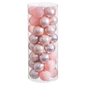 Bolas de Natal Cor de Rosa Plástico 6 x 6 x 6 cm (40 Unidades) de BigBuy Christmas, Natal - Ref: S8804170, Preço: 17,52 €, De...