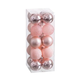 Boules de Noël Rose 5 x 5 x 5 cm (20 Unités) de BigBuy Christmas, Noël - Réf : S8804178, Prix : 6,90 €, Remise : %