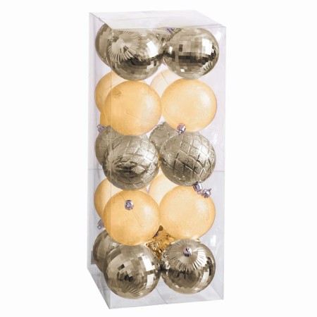 Boules de Noël Doré 8 x 8 x 8 cm (20 Unités) de BigBuy Christmas, Noël - Réf : S8804186, Prix : 15,05 €, Remise : %