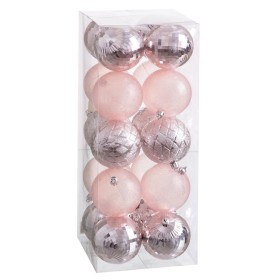 Bolas de Natal Cor de Rosa 8 x 8 x 8 cm (20 Unidades) de BigBuy Christmas, Natal - Ref: S8804188, Preço: 15,05 €, Desconto: %