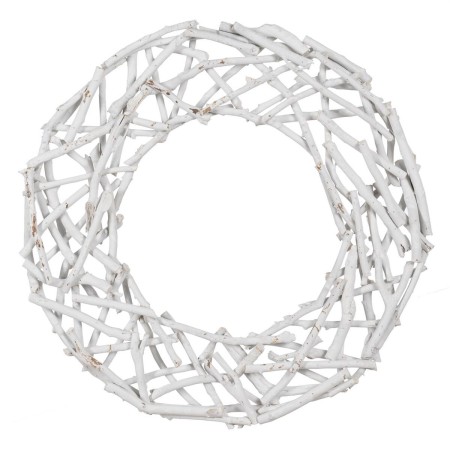 Couronne de Noël Blanc Bois de paulownia 60 x 5 x 60 cm | Tienda24 - Global Online Shop Tienda24.eu