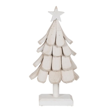 Árbol de Navidad Blanco Madera de Paulonia Árbol 31 x 25 x 60 cm | Tienda24 - Global Online Shop Tienda24.eu