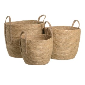 Cesta Decorativa Vinthera Moa Ocre Algodão 40 x 30 x 15 cm | Tienda24 - Global Online Shop Tienda24.eu