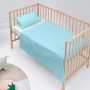 Bedding set HappyFriday BASIC KIDS Blue Baby Crib 2 Pieces | Tienda24 Tienda24.eu