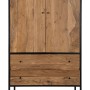 Cupboard LENNOX Black Natural 90 x 45 x 190 cm | Tienda24 - Global Online Shop Tienda24.eu