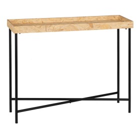 Console Noir Naturel Bois Fer Bois MDF 98 x 32 x 80,5 cm de BigBuy Home, Tables - Réf : S8804374, Prix : 84,78 €, Remise : %