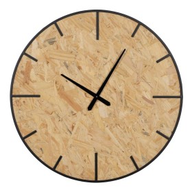 Horloge Murale Noir Naturel PVC Fer Bois MDF 80 x 4,5 x 80 cm de BigBuy Home, Pendules murales - Réf : S8804376, Prix : 105,2...