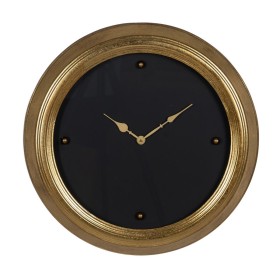 Horloge Murale Noir Doré PVC Verre Fer Bois MDF 46 x 6 x 46 cm de BigBuy Home, Pendules murales - Réf : S8804379, Prix : 59,5...