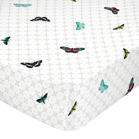 Spannbetttuch HappyFriday Birds of paradise Bunt 160 x 200 x 32 cm | Tienda24 Tienda24.eu