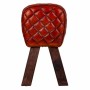 Hocker Alexandra House Living Braun Leder Mango-Holz 51 x 30 x 41 cm | Tienda24 - Global Online Shop Tienda24.eu