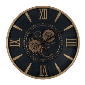 Wall Clock Black Golden Crystal Iron 59 x 8,5 x 59 cm (3 Units) by BigBuy Home, Wall Clocks - Ref: S8804410, Price: 111,27 €,...