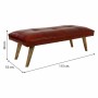 Banqueta Alexandra House Living Rojo Cuero Madera de mango 53 x 38 x 115 cm de Alexandra House Living, Sillas - Ref: D1631194...