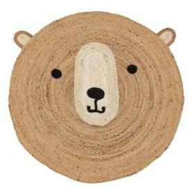 Carpet Bear Beige Natural 100 % Jute 100 x 100 cm by BigBuy Home, Area Rugs - Ref: S8804441, Price: 30,72 €, Discount: %