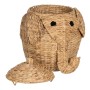 Korb Elefant Schwarz Beige Naturfaser 38 x 38 x 42 cm | Tienda24 - Global Online Shop Tienda24.eu