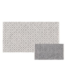 Alfombra Blanco Gris 70 % algodón 30 % Poliéster 80 x 150 cm de BigBuy Home, Alfombras - Ref: S8804517, Precio: 30,65 €, Desc...