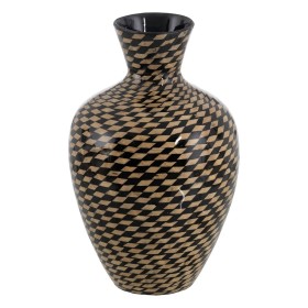 Vase Noir Beige Bambou 28 x 28 x 46 cm de BigBuy Home, Vases - Réf : S8804576, Prix : 69,78 €, Remise : %