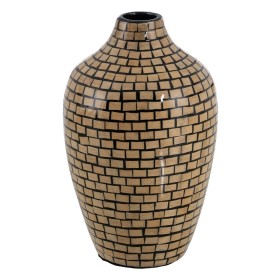 Vase White Beige Ceramic 21,8 x 21,8 x 40 cm | Tienda24 - Global Online Shop Tienda24.eu