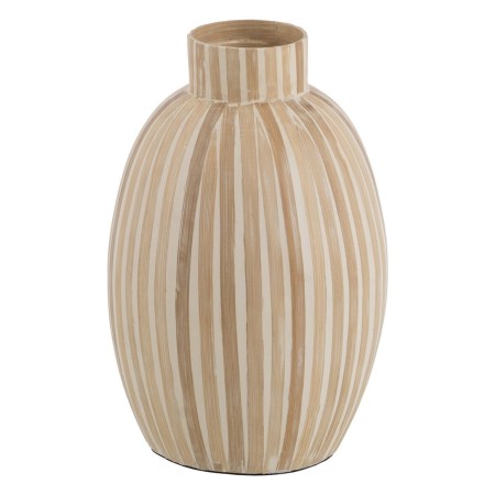 Vaso Bianco Beige Bambù 24 x 24 x 37 cm | Tienda24 - Global Online Shop Tienda24.eu