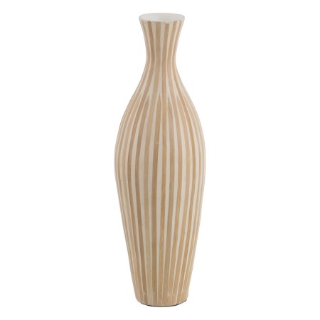 Vase Weiß Beige Bambus 20 x 20 x 64 cm | Tienda24 - Global Online Shop Tienda24.eu