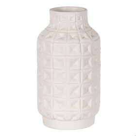 Jarrón Blanco Cerámica 22 x 22 x 41 cm de BigBuy Home, Jarrones - Ref: S8804637, Precio: 52,05 €, Descuento: %