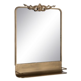 Espelho de parede Home ESPRIT Branco Dourado Metal Cristal 80 x 2,5 x 80 cm | Tienda24 - Global Online Shop Tienda24.eu