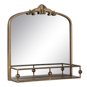 Espelho de parede Dourado Cristal Ferro 54 x 16,5 x 51 cm de BigBuy Home, Espelhos de parede - Ref: S8804681, Preço: 79,21 €,...