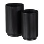 Set de Maceteros Negro Hierro 16,5 x 16,5 x 28 cm (2 Unidades) | Tienda24 - Global Online Shop Tienda24.eu