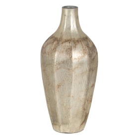 Vase Blanc Champagne Aluminium Verre 19,5 x 19,5 x 51 cm | Tienda24 - Global Online Shop Tienda24.eu