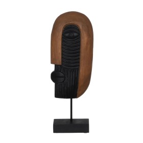 Figura Decorativa Castanho Máscara 17,5 x 10 x 50 cm de BigBuy Home, Adornos - Ref: S8804712, Preço: 37,39 €, Desconto: %