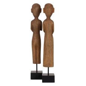 Figura Decorativa Natural Africano 14,5 x 9 x 38,5 cm (2 Unidades) de BigBuy Home, Adornos - Ref: S8804725, Preço: 35,60 €, D...