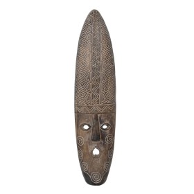 Figurine Décorative Marron Masque 22 x 6 x 87 cm de BigBuy Home, Objets de décoration - Réf : S8804752, Prix : 61,18 €, Remis...