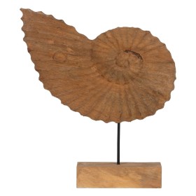 Escultura Bege Madeira de mangueira 49,5 x 9 x 53,5 cm Concha de BigBuy Home, Esculturas - Ref: S8804759, Preço: 60,43 €, Des...