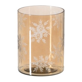 Bougeoir Doré Verre Fer 16 x 16 x 85 cm | Tienda24 - Global Online Shop Tienda24.eu