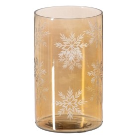 Lantern Candleholder Lantern Beige Natural Jute Crystal 26 x 26 x 41 cm | Tienda24 - Global Online Shop Tienda24.eu