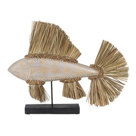 Decorative Figure White Brown Natural Fish 70 x 12 x 53 cm by BigBuy Home, Ornaments - Ref: S8804769, Price: 78,17 €, Discoun...