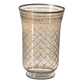 Bougeoir Alexandra House Living Doré verre Fer 26 x 33 x 26 cm | Tienda24 - Global Online Shop Tienda24.eu