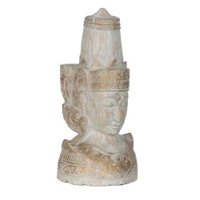 Decorative Figure White Natural Hindu 20 x 20 x 40 cm by BigBuy Home, Ornaments - Ref: S8804801, Price: 54,07 €, Discount: %