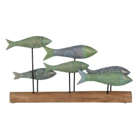 Decorative Figure Green Natural Fish 56 x 7 x 31 cm by BigBuy Home, Ornaments - Ref: S8804804, Price: 40,10 €, Discount: %