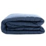 Reversible Bedspread HappyFriday Basic Dash White Navy Blue 270 x 260 cm | Tienda24 Tienda24.eu