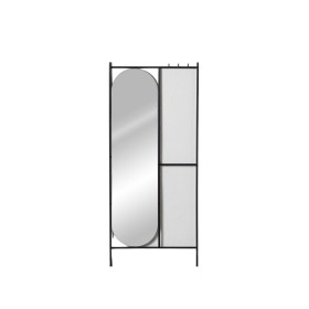 porte-manteaux Noir Fer Miroir 70 x 4 x 160,5 cm de BigBuy Home, Portemanteaux - Réf : S8804848, Prix : 92,71 €, Remise : %