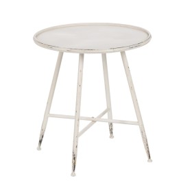 Mesa de apoio Creme Ferro 56 x 56 x 60 cm de BigBuy Home, Jogos de móveis - Ref: S8804868, Preço: 97,94 €, Desconto: %