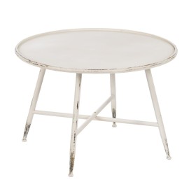 Mesa de Centro Creme Ferro 75 x 75 x 50 cm de BigBuy Home, Jogos de móveis - Ref: S8804869, Preço: 106,19 €, Desconto: %