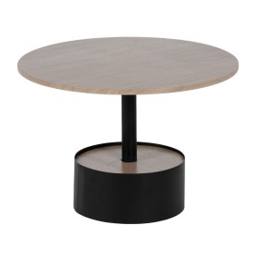 Table Basse Noir Naturel Fer Bois MDF 65 x 65 x 37,5 cm de BigBuy Home, Tables - Réf : S8804887, Prix : 135,81 €, Remise : %