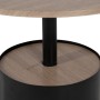 Centre Table Black Natural Iron MDF Wood 65 x 65 x 37,5 cm | Tienda24 - Global Online Shop Tienda24.eu