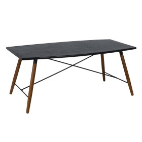 Dining Table OSLO Black Natural Wood Iron MDF Wood 179 x 90 x 75 cm by BigBuy Home, Dining Tables - Ref: S8804890, Price: 534...