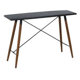 Mesa de Centro Home ESPRIT Castanho Preto Natural Cristal Madeira de abeto 76 x 81 x 38 cm | Tienda24 - Global Online Shop Tienda24.eu