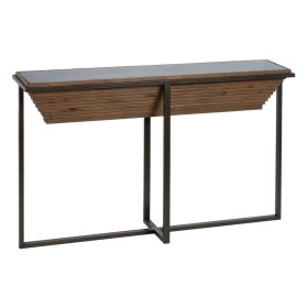 Console Nero Naturale Ferro Vetro Temperato Legno di abete 134 x 32 x 83 cm di BigBuy Home, Tavoli - Rif: S8804903, Prezzo: 2...