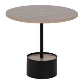 Table Basse Noir Naturel Fer Bois MDF 50 x 50 x 45 cm de BigBuy Home, Tables - Réf : S8804918, Prix : 98,68 €, Remise : %