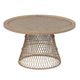 Centre Table Beige Iron Rattan 70 x 70 x 39,5 cm by BigBuy Home, Tables - Ref: S8804924, Price: 227,98 €, Discount: %